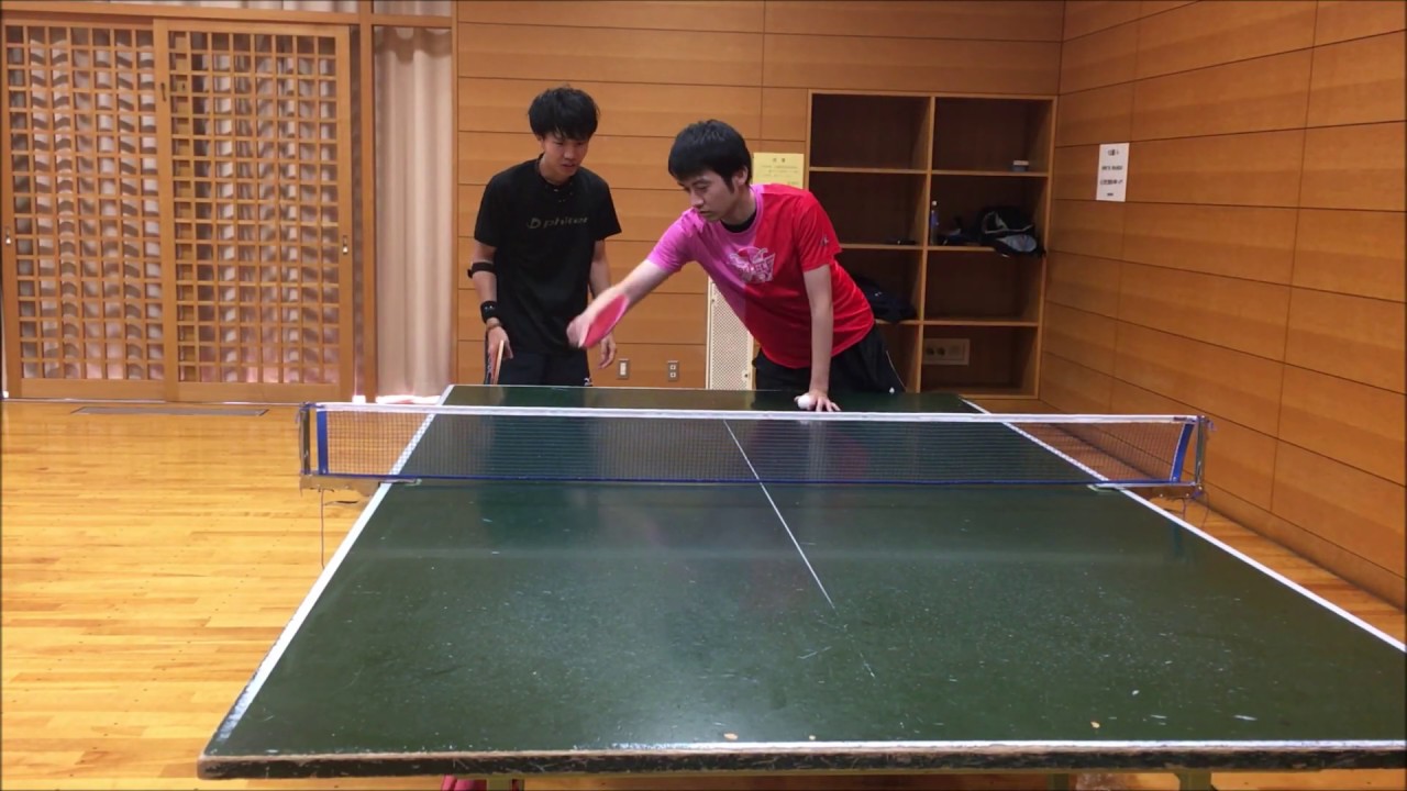 【卓球 】滝二流フリックを宮地君に教える