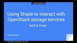 Using Shade to interact with OpenStack storage services (Swift & Cinder)