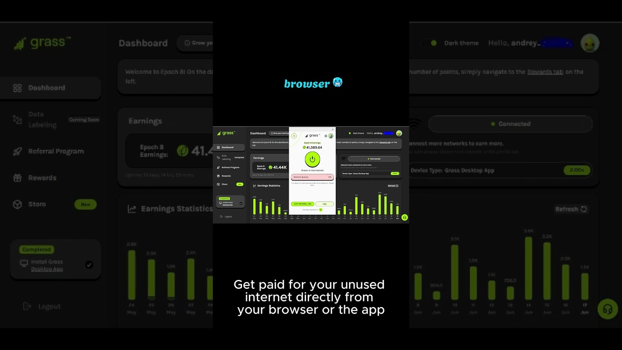 Earn Passive Income Online with Grass | Browser & App | Referral Hack!