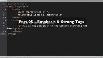 05 Emphasis Strong Tags