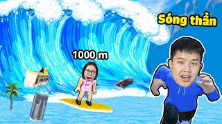 Người cuối cùng sống sót trên đảo sóng thần 1000m nhận 1 tỷ !? bqThanh và Ốc Chơi ROBLOX TSUNAMI screenshot 4