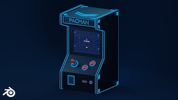 Pacman Automat in 8 Minutes - Blender Arcade Game Timelapse