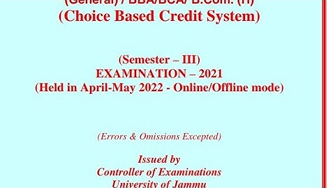 ALERT..!  3RD SEM JAMMU UNIVERSITY RESULT OUT... ABHI CHECK KARE.. SABHI PASS..