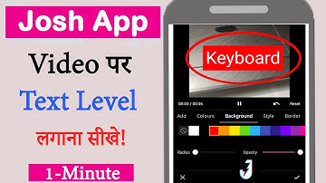 Josh App Par Video Me Text Level Kaise Add Kre | How to Add Text level at video on josh app