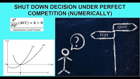 Shut Down Decision Under Perfect Competition (Numerically)