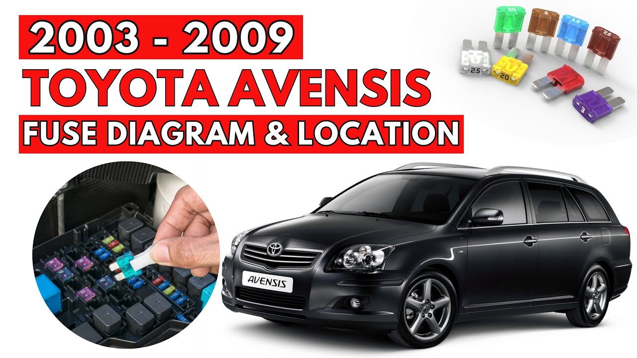 Toyota Avensis (2003 to 2009) Fuse Box Diagrams & Location User Guide