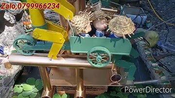 Tiểu cảnh ống nhựa xe xích lô câu cá giã gạo cưa cũi,Plastic Pipe