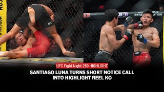 Santiago Luna Destroys Quang Le in UFC Debut | Noche UFC Highlights