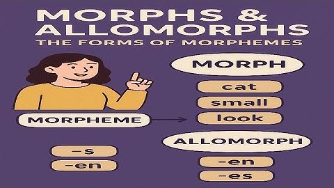 Morphs & Allomorphs – The Forms of Morphemes