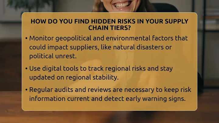 How Do You Find Hidden Risks In Your Supply Chain Tiers? - Smart Logistics Network