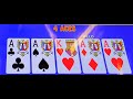 Aria Casino Gem Bar $5 Video Poker $4K Jackpot ~Hit 4 Aces playing Triple Double Bonus Poker