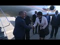 Arrival of the President of Mozambique, H E Mr Filipe Nyusi at OR Tambo International Airport