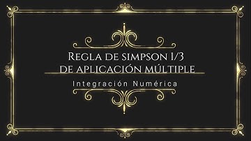 Regla de Simpson 1/3 de Aplicación Múltiple