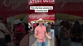 The city boy wanna be country boy #calgarystampede #calgary #countrymusic #cowboy