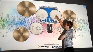 Touchless Touch - Drumkit Demo - 126" Touch Screen