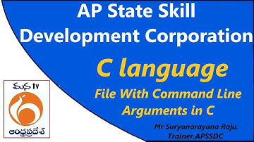 APSSDC  |  C language  |  File With Command Line Arguments in C | Mana Tv Live