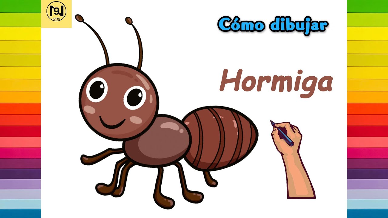 Cómo dibujar una linda hormiga fácil No.9 ARTES YouTube