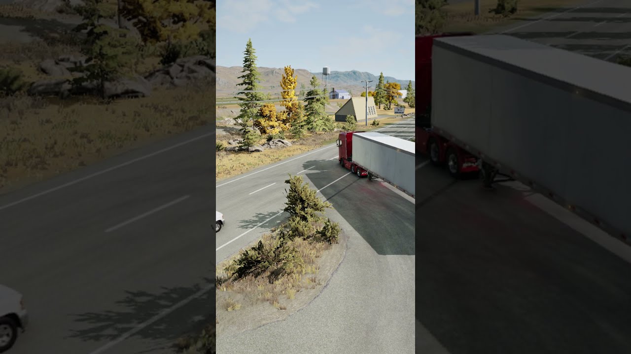 Realistic Highway Car Crashes 458 BeamNG Drive