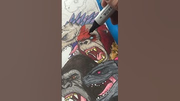 How to draw Skar King!! #artlandhowtodraw #shorts #short #godzilla