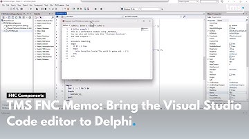 TMS FNC Memo: Bring the Visual Studio Code editor to Delphi