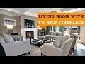 60  Multifunctional Modern Living Room Designs with The TV and Fireplace