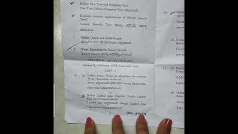 DEGREE IV-SEM DATA STRUCTURES MODEL PAPER 2021-AU