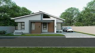 Three Bedroom House 3D Animation 4K I Modern House Design  #simplehouse #houseplan #plan #zimbabwe