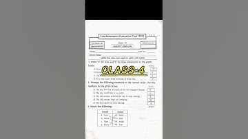 Class -4 English 1st Unit Test Question 2025#1st #exam #exampaper #education #class4