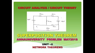 Superposition Theorem problem - 2 | Anna university problem | Circuit analysis | Circuit theory screenshot 5