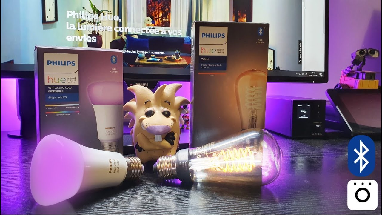 Ampoule connectée Philips HUE W&C E27 Ellipse –