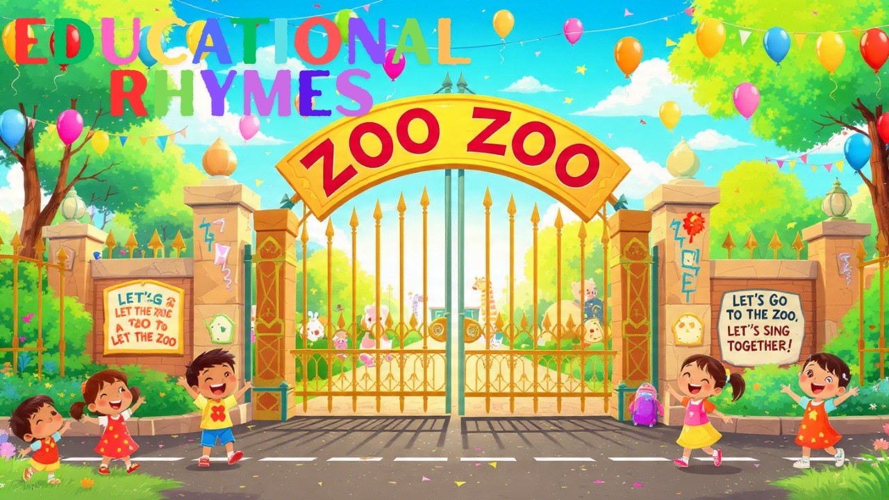 Zoo Animals 🦁 Song for Kids  Learn Animal Names & Sounds 🎶
