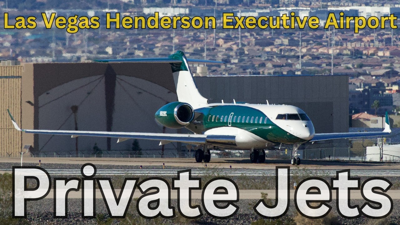 Private Jets Action at Las Vegas Henderson Airport After the F1 Race! ✈️🔥