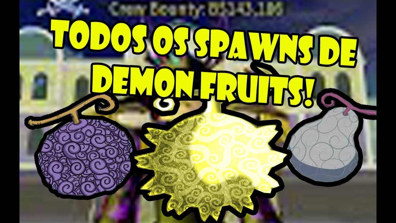 TODOS OS SPAWNS DE DEMON FRUITS! - (💀 Blox Fruits 💀) - Roblox 