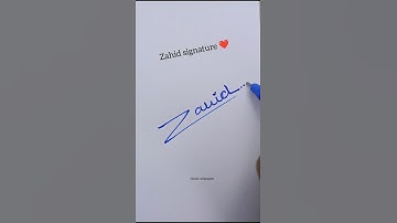 How to sign zahid name signature?? #shorts #signature