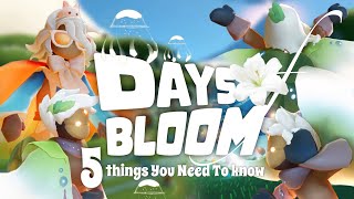 5 Things You Must Know - Days of Bloom 2024 | sky children of the light | Noob Mode