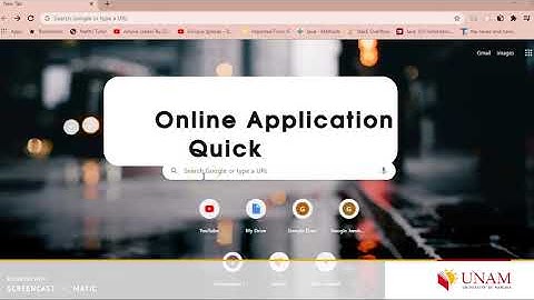 University of Namibia Online Applications: A video guide