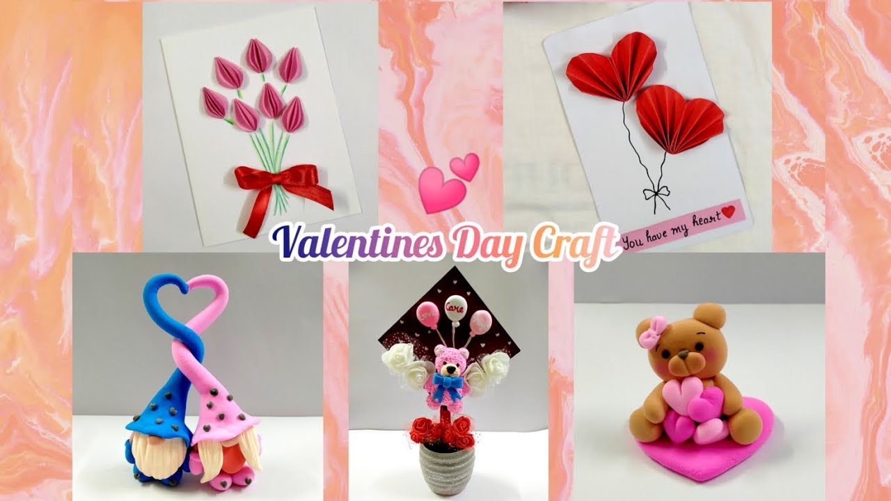 DIY Clay Decor/Valentines Day Craft/Teddy bear with Air Dry Clay/Clay ...