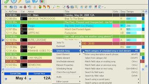 MusicMaster Walkthrough - Scheduling and Editing Logs: Replacing a scheduled song