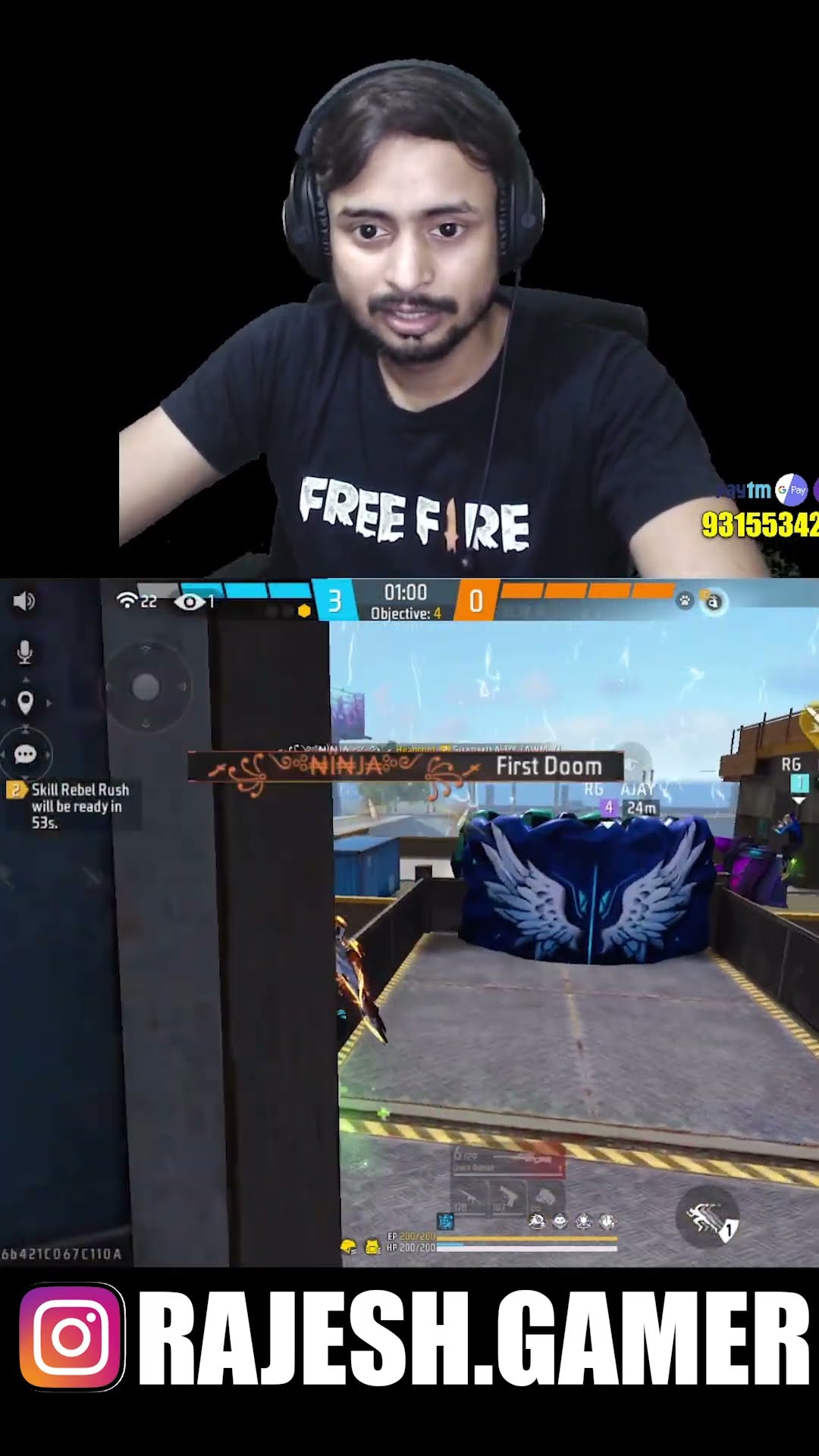 1VS4 IMPOSSIBLE WITH RG GAMER ?? YE KAB HUA ?✌ TEAMMATES OP REACTION ? #shorts