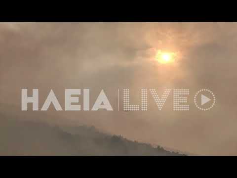ilialive.gr - Μαίνεται η πυρκαγιά στο Λιβαδάκι Καλλιθέας