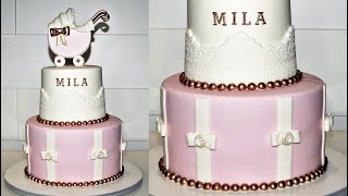Cake decorating tutorials | how to make a baby shower cake | Sugarella Sweets