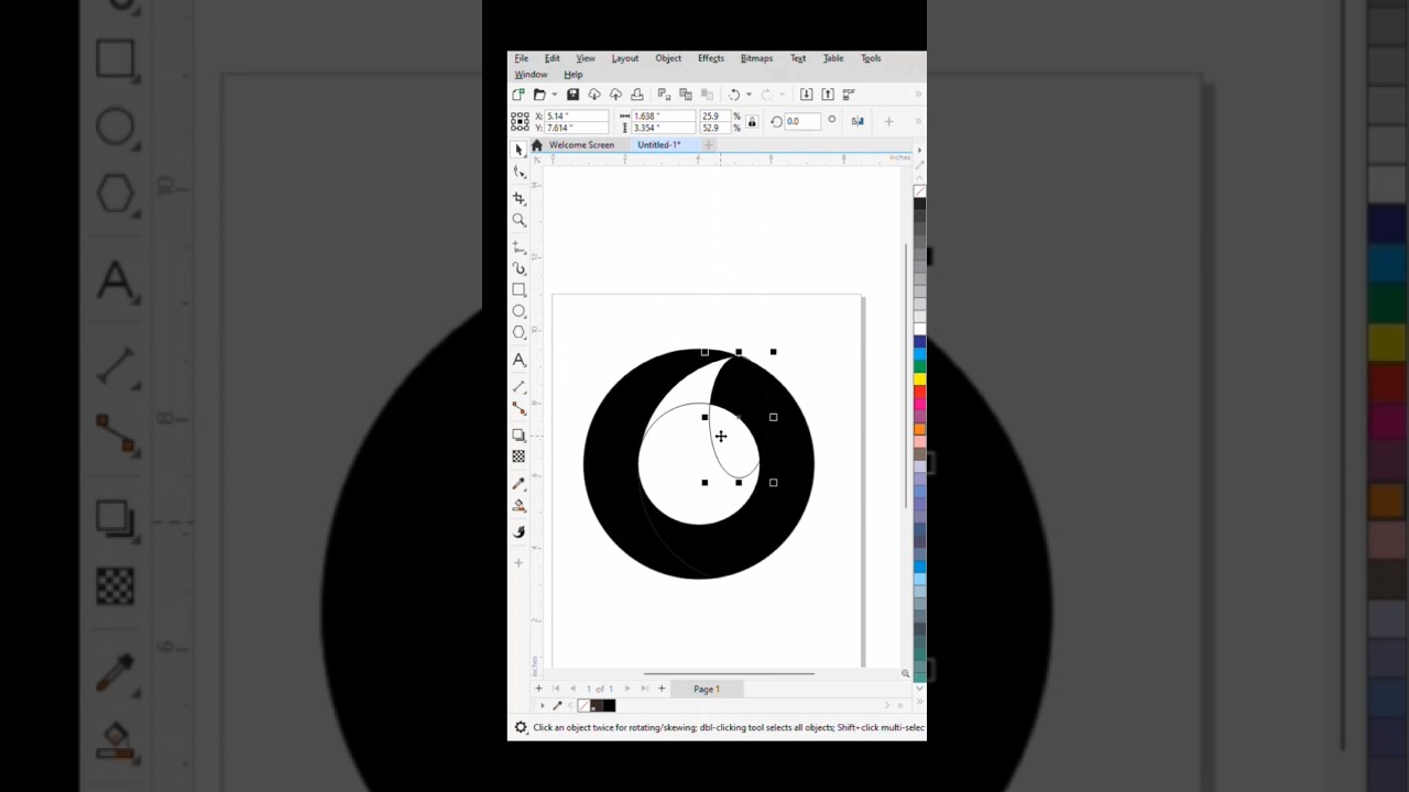 Vodafone logo design in Coreldraw 