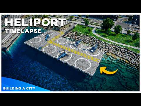 Adding a Heliport to the City! - Building A City #185 [Minecraft Timelapse]