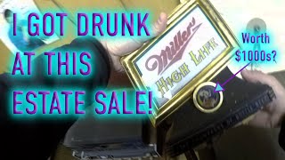 FINDING VINTAGE BEER SIGNS WORTH HUGE PROFITS AT THIS ESTATE SALE #ebay #reseller #vintage #flipping