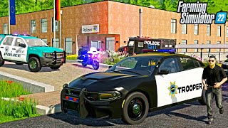 NEW POLICE STATION $4,500,000 (POLICE CHASE) | Farming Simulator 22 screenshot 3