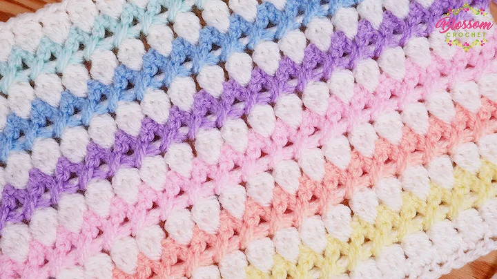 Beautiful Rainbow Crochet Baby Blanket - Easy Pattern Variation