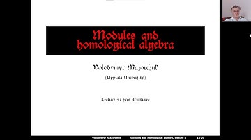 Modules and homological algebra. Lecture 4: free structures (by Walter Mazorchuk)