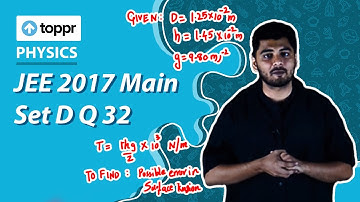 JEE Main 2017 Physics Set D Q 32 Solution