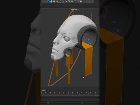 I punched holes into a head and created an artwork - 3D modeling mini timelapse #shorts