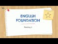 English Foundation | Meeting 2: Sentences with Inverted Subjects and Verbs